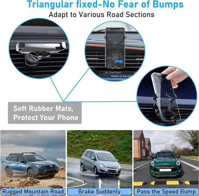 Alt view image 3 of 7 - APESER Compatible with Chevy Malibu Phone Holder Mount 2017-2022 for Car Air Vent,Malibu Cell Phone Mount Anti-Shake,9th Gen Malibu Phone Holder Mount-360 Degree Rotation Malibu Vent Phone Stand,Black