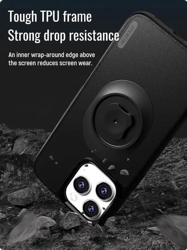 Alt view image 5 of 7 - sincetop Shockproof Case with Quick Mount Adapter for iPhone 14 (6.1') - Quick Attach Your Cellphone to Any Bike Mount/Car Phone Holder/Armband/Belt Clip