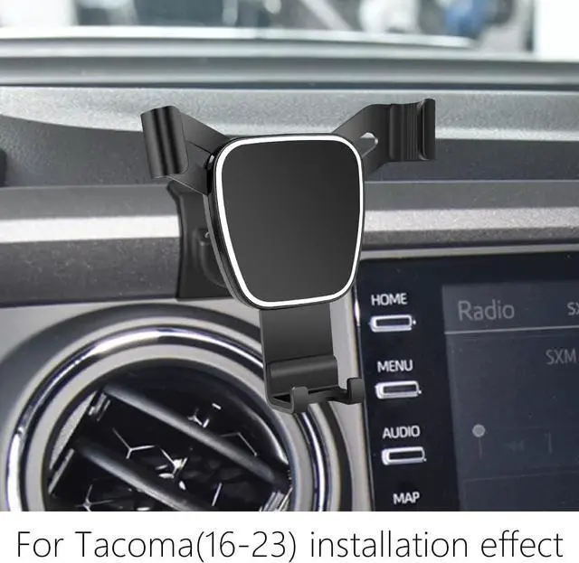 Alt view image 2 of 6 - LUNQIN Car Phone Holder for Toyota Tacoma 2016 2017 2018 2019 2020 2021 2022 2023 Auto Accessories Navigation Bracket Interior Decoration Mobile Cell Phone Mount