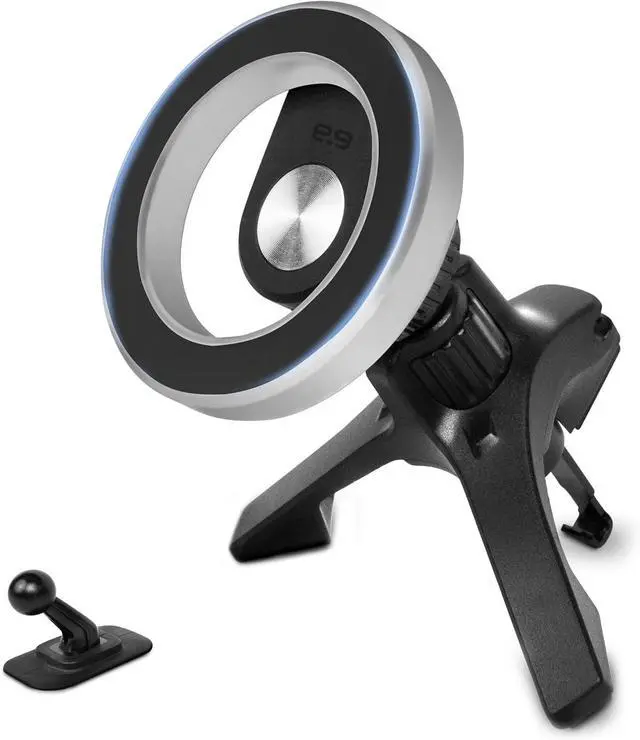 Main image of PureGear Magnetic Car Mount, MagSafe Compatible, Air Vent/Dashboard Mounting Phone Holder for iPhone 15/14/13/12, Hands-Free, 360° Rotation (Black)