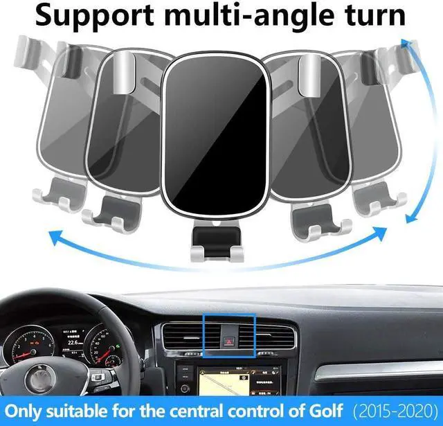 Alt view image 5 of 6 - LUNQIN Car Phone Holder for Volkswagen Golf GTI 2015-2021 & VW Golf R 2015-2021 MK7 MK7.5 Hatchback Auto Interior Accessories Best Cell Phones Mount Cellphone Mobile Cradle Charging Navigation Bracket