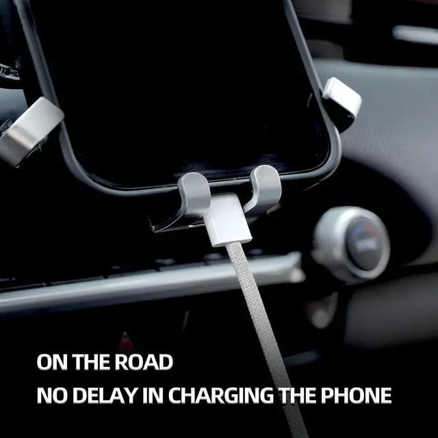 Alt view image 6 of 6 - WUJZ Compatible with Mazda CX50 Accessories Phone Holder for Mazda CX50, Snap-On Installation, Custom Fit for 2022-2025 Mazda CX50 Accessories(Silver)