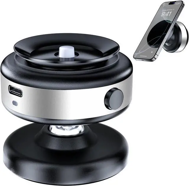 Main image of Upgraded Magnetic Car Phone Holder Mount, 360° Adjustable Electric Vacuum Strong Suction Phone Holder for Car/Gym/Mirror/ Smooth Surface,Compatible with Magsafe iPhone16/15/14/13/12 & Android Series
