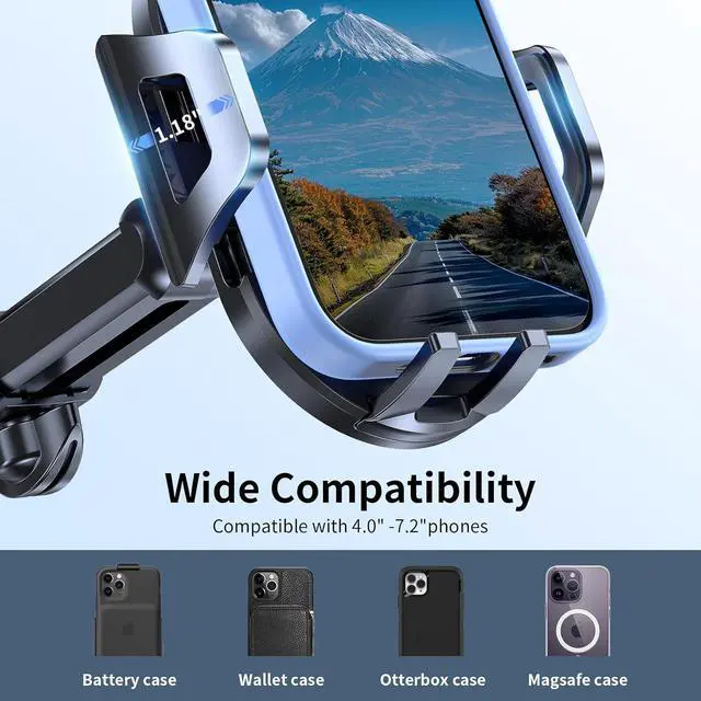 Alt view image 5 of 6 - Phone Holders for Your Car Upgraded Car Phone Holder Mount Hands Free Universal Automobile Cradle for Dashboard Windshield Compatible with iPhone  Google and All Phones