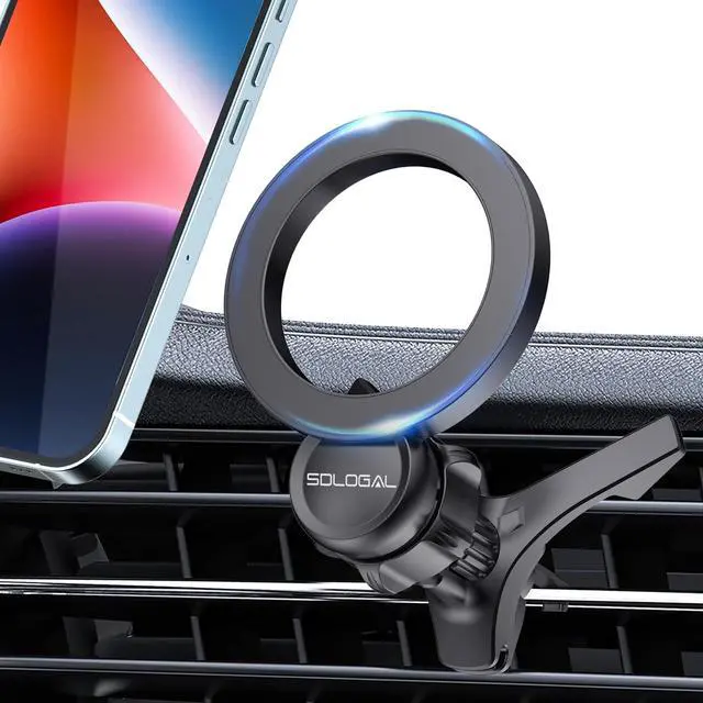 Main image of sdlogal for MagSafe Car Mount - [Super Magnets] Magnetic Car Phone Mount, Air Vent Phone Holder Car, Magnetic Car Mount for iPhone 16 15 14 13 12 Pro Max Plus, Black