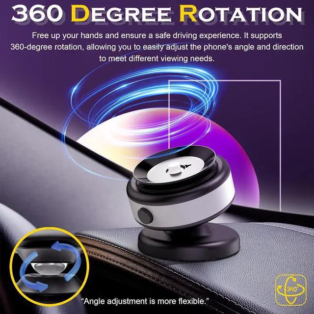 Alt view image 7 of 7 - Fostex 360 Rotatable Car Magnetic Phone Holder, Universal Compatible, Strong Magnetic Safety, Super Viscosity, 360 Rotation, Portable, Multipurpose Phone Mount for Smartphones