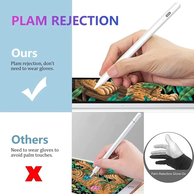Alt view image 3 of 7 - Stylus Pen for iPad Pro Air Mini 2018-2026 Palm Rejection Fast Charge