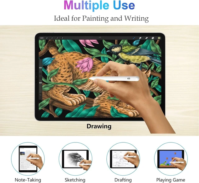 Alt view image 7 of 7 - Stylus Pen for iPad Pro Air Mini 2018-2026 Palm Rejection Fast Charge