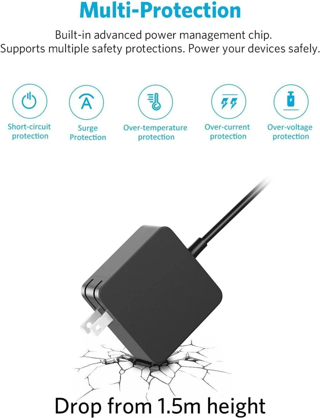Alt view image 6 of 7 - Belker 90w Universal Laptop Charger Replacement for Hp Dell Asus Lenovo Acer Asus Toshiba IBM Samsung Sony AC Power Adapter Cord Supply with 20 Interchangeable Tips (Including USB C)