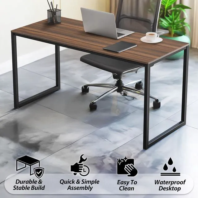 Alt view image 4 of 7 - SHW Mission 40-Inch Home Office Computer Desk, Walnut