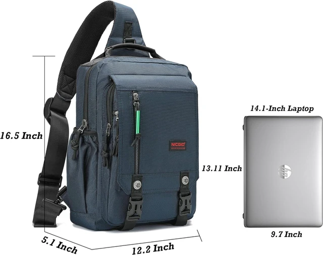 Alt view image 5 of 7 - Sling Bags Chest Shoulder Backpacks Laptop Backpack Crossbody Messenger Bag Travel Outdoor Men Women