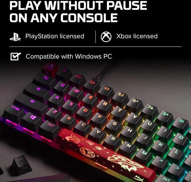 Alt view image 7 of 7 - HyperX Alloy Origins 65 - Mechanical Gaming Keyboard Compact 65% Form Factor - Tactile Aqua Switch - Double Shot PBT Keycaps - RGB LED Backlit - NGENUITY Software Compatible