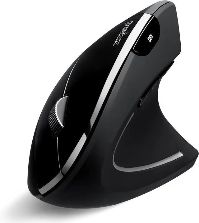 Main image of Perixx PERIMICE-813B Bluetooth Vertical Mouse - Wireless 3-in-1 Multi-Device Technology - Travelling Carry Bag - Black - Right Handed