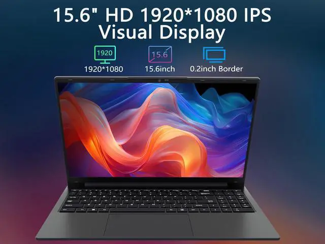Alt view image 4 of 7 - KurieTim Gaming Laptop AMD Ryzen 7 5825U(2.0-4.5GHz), 15.6" FHD Display, 32GB DDR4 RAM 1TB NVMe SSD Laptop Computer with Backlit KB, Fingerprint Unlock, Webcam Switch