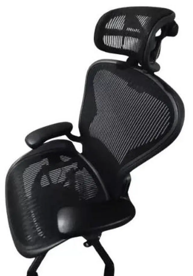 Alt view image 2 of 7 - Herman Miller Aeron Chair Size B Fully Loaded w/ Headrest and Lifetime Warranty
