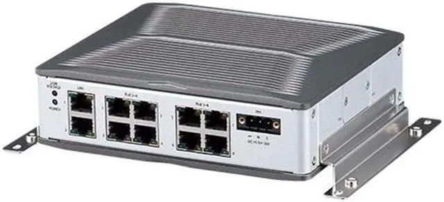 Alt view image 3 of 4 - NEXCOM Industrial Mini PC | Vehicle computer VES 31-8S Switch architecture. highly integrated, unmanaged-smart gigabit, store and forward switch