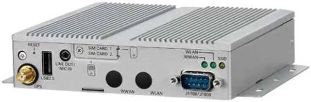 Alt view image 3 of 5 - NEXCOM Vehicle computer | Industrial Mini PC VTC 1910-S Intel Atom® processor Bay Trail E3815, 1.46GHz 1 x 204-pin DDR3L SO-DIMM socket support 1066MHz/ 1333MHz up to 8GB. Default 4GB