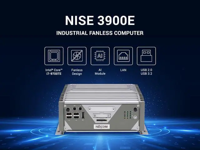 Alt view image 2 of 7 - NexAIoT Industrial PC | Factory Automation NISE Hi-Performance Line NISE 3900E Intel® Core i7-9700TE 1.8GHz