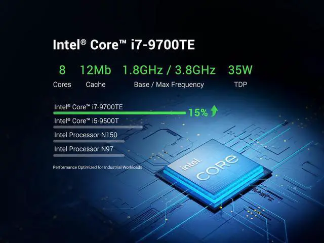 Alt view image 3 of 7 - NexAIoT Industrial PC | Factory Automation NISE Hi-Performance Line NISE 3900E Intel® Core i7-9700TE 1.8GHz