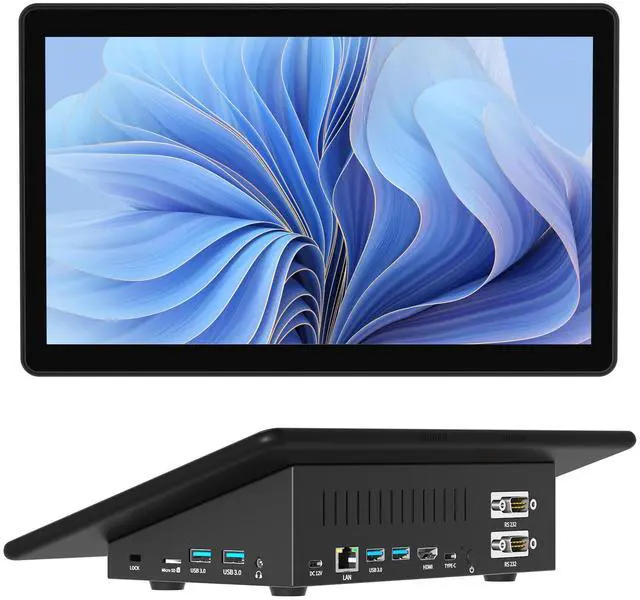 Alt view image 7 of 7 - HIGOLEPC 11.6-inch Box-Type Industrial All-in-One Touch PC - 11.6 inch HD Touch Screen, Celeron N5095 Processor, 8GB RAM+128GB ROM, Compatible with Windows 11 & Linux, Rugged for Factory Automation