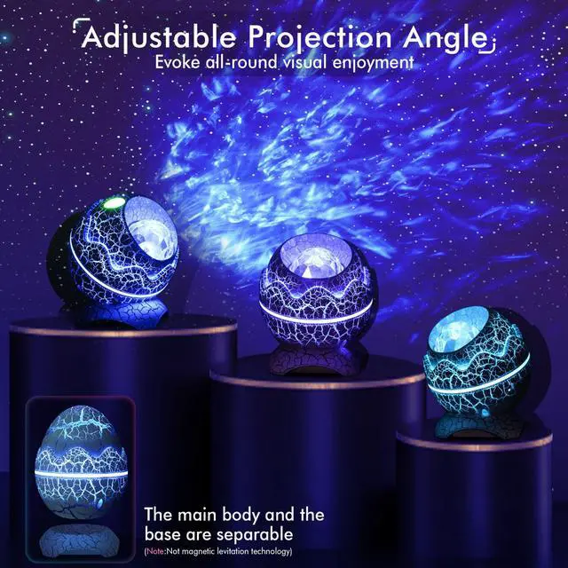 Alt view image 7 of 7 - SUMKEA Star Projector, Dinosaur Egg, Nebulae Light