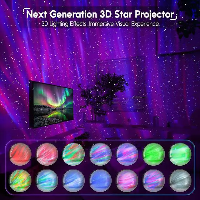 Alt view image 2 of 7 - SUMKEA Star Projector, Dinosaur Egg, White Aurora Light