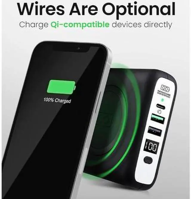 Alt view image 4 of 7 - InfinaCore Pandora Portable Power Bank Charger (P3) Global Wireless Charger usb type c wall charger, usb c battery pack power delivery, Fast Charge Phone Laptop Charger Travel with LED Display