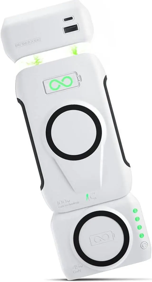 Main image of InfinaCore Pandora Portable Power (P4) Global Wireless Charger USB-C Wall Charger Power Bank, USB Type C PowerDelivery External Battery Pack, Smartphone MacBook Laptop Travel Charger