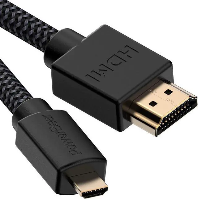 PowerBear Micro HDMI to HDMI Adapter Cable 4K 60Hz with Ethernet