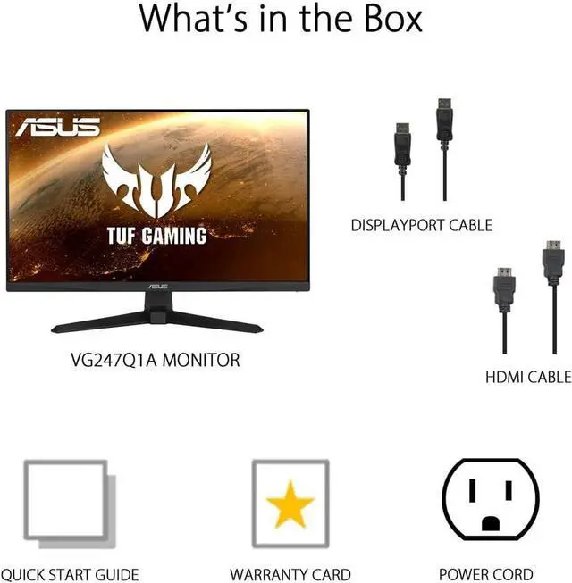 Alt view image 3 of 7 - ASUS TUF Gaming 27" 1440P Monitor (VG27AQL1A) - QHD (2560 x 1440), IPS, 170Hz (Supports 144Hz), 1ms, Extreme Low Motion Blur, DisplayHDR, Speaker, G-SYNC Compatible, VESA Mountable, DisplayPort, HDMI