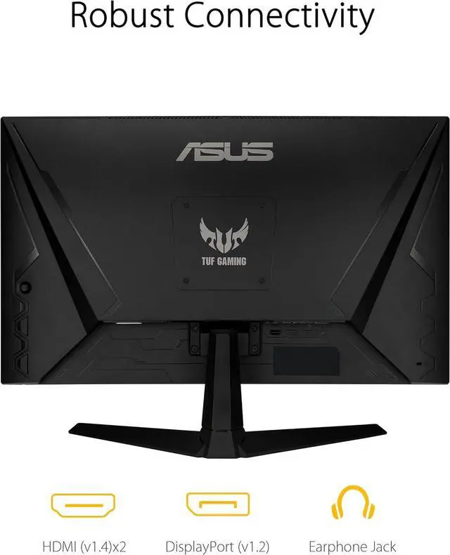 Alt view image 4 of 6 - ASUS TUF Gaming 27" 1080P Gaming Monitor (VG277Q1A) - Full HD, 165Hz (Supports 144Hz), 1ms, Extreme Low Motion Blur, FreeSync Premium, Shadow Boost, Eye Care, HDMI, DisplayPort, Tilt Adjustable