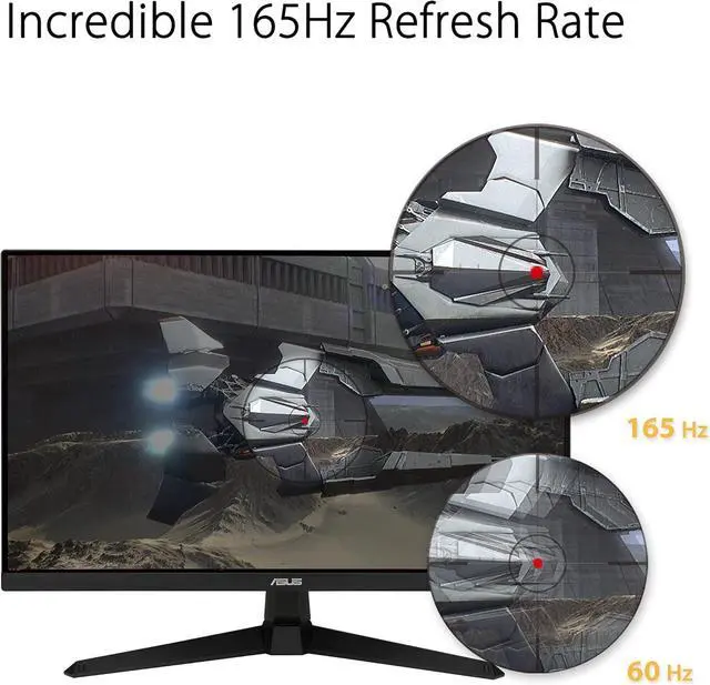Alt view image 3 of 6 - ASUS TUF Gaming 27" 1080P Gaming Monitor (VG277Q1A) - Full HD, 165Hz (Supports 144Hz), 1ms, Extreme Low Motion Blur, FreeSync Premium, Shadow Boost, Eye Care, HDMI, DisplayPort, Tilt Adjustable