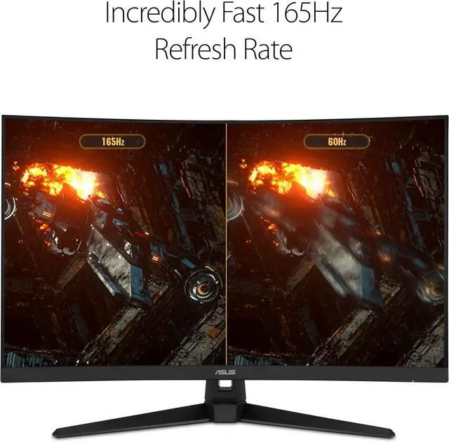 Alt view image 5 of 6 - ASUS TUF Gaming VG328H1B 32" (31.5" Viewable) Full HD 1920 x 1080 165Hz (OC) 1ms (MPRT) HDMI 2.0 Extreme Low Motion Blur Flicker-Free AMD FreeSync Built-in Speakers Backlit LED Curved Gaming Monitor