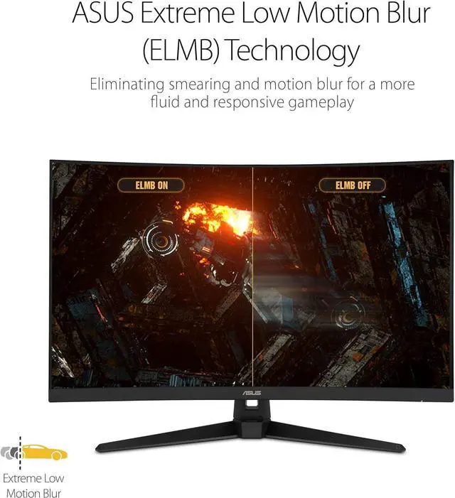 Alt view image 2 of 6 - ASUS TUF Gaming VG328H1B 32" (31.5" Viewable) Full HD 1920 x 1080 165Hz (OC) 1ms (MPRT) HDMI 2.0 Extreme Low Motion Blur Flicker-Free AMD FreeSync Built-in Speakers Backlit LED Curved Gaming Monitor