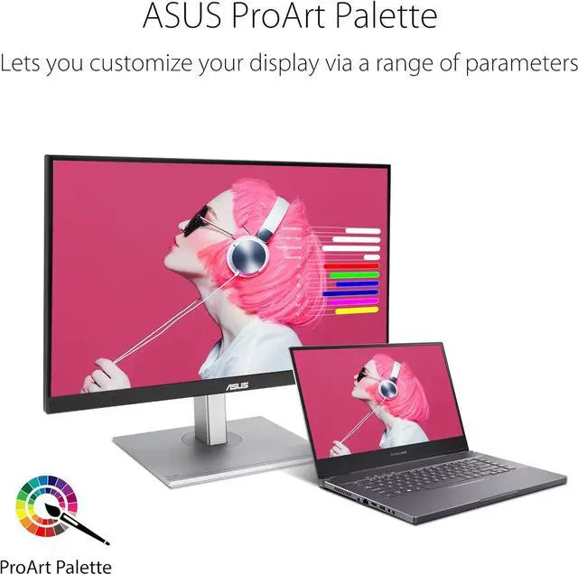 Alt view image 4 of 7 - ASUS ProArt Display 27" 1440P Monitor (PA278CV) - QHD (2560 x 1440), IPS, 100% sRGB/Rec. 709, Delta E < 2, Calman Verified, USB Hub, USB-C, DisplayPort Daisy-Chaining, HDMI, Eye Care, Height Adjustabl