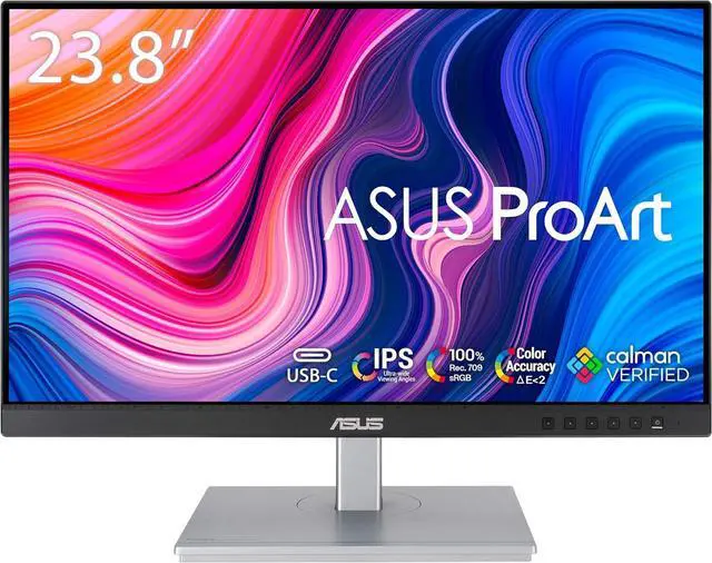 Main image of ASUS ProArt PA247CV 24" (23.8" Viewable) 75Hz 1080P FHD IPS USB Hub USB-C HDMI DisplayPort with Daisy-chaining, Calman Verified, Height Adjustable, Pivot, Swivel, Tilt Monitor with Built-in Speakers