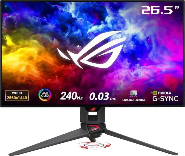 Main image of ASUS 27" 240 Hz OLED WQHD gaming monitor 0.03ms (Gray to Gray) FreeSync Premium & G-Sync Compatible 2560 x 1440 (2K) Anti-glare micro-texture coating, 99% DCI-P3,True 10-bit, Flat Panel PG27AQDM