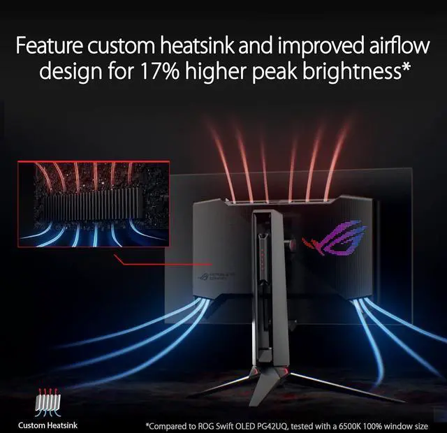 Alt view image 5 of 7 - ASUS 27" 240 Hz OLED WQHD gaming monitor 0.03ms (Gray to Gray) FreeSync Premium & G-Sync Compatible 2560 x 1440 (2K) Anti-glare micro-texture coating, 99% DCI-P3,True 10-bit, Flat Panel PG27AQDM