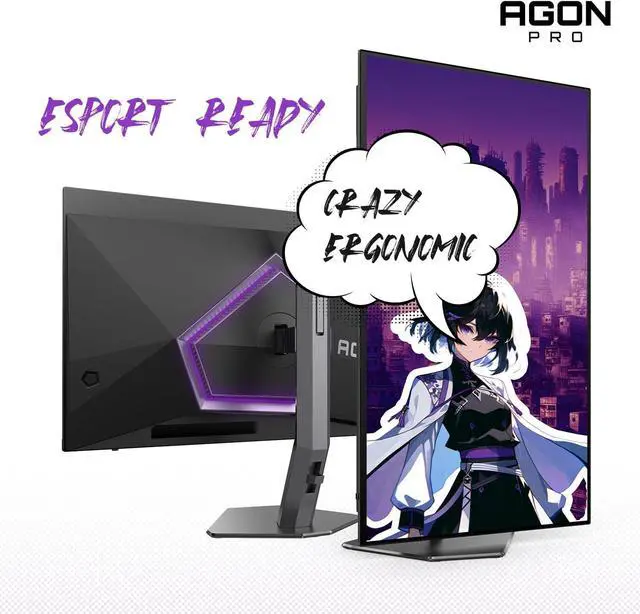 Alt view image 2 of 5 - AOC Agon PRO AG276QZD 27" OLED Tournament Gaming Monitor 2560x1440, 240Hz 0.03ms, G-SYNC, PS5 Xbox Switch Compatible, Glossy, Black