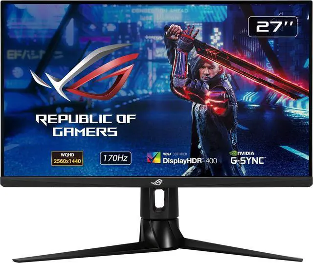 Main image of ASUS ROG Strix XG27AQ 27 Gaming Monitor, 1440P WQHD (2560 x 1440), Fast IPS, 170Hz, 1ms, G-SYNC, Extreme Low Motion Blur Sync, Eye Care, HDMI DisplayPort USB 3.0 Hub, HDR 400