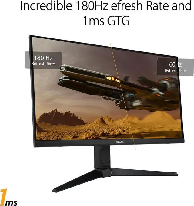 Alt view image 4 of 6 - ASUS TUF Gaming Monitor 27" 1080P (VG279QL3A) - Full HD, 180Hz, 1ms, Fast IPS, Extreme Low Motion Blur, FreeSync Premium, G-SYNC Compatible, Speakers, DisplayPort, Height Adjustable