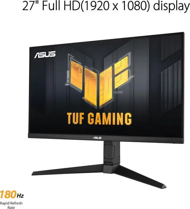 Alt view image 2 of 6 - ASUS TUF Gaming Monitor 27" 1080P (VG279QL3A) - Full HD, 180Hz, 1ms, Fast IPS, Extreme Low Motion Blur, FreeSync Premium, G-SYNC Compatible, Speakers, DisplayPort, Height Adjustable
