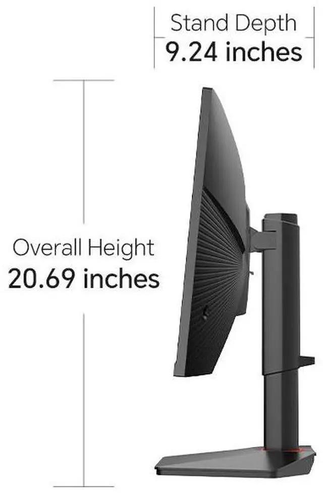 Alt view image 6 of 7 - GTek 320Hz Gaming Monitor, 27 Inch Frameless Display 2K QHD 2560X1440P Fast IPS Computer Monitor, 1ms MPRT, FreeSync, 95% DCI-P3, HDR 400,DisplayPort/HDMI, Height Adjustable