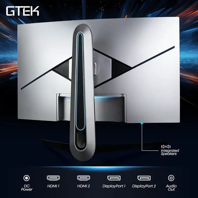 Alt view image 7 of 7 - GTek 240Hz 2K Gaming Monitor, 27 Inch Display Full WQHD 2560 x 1440P, Extreme Low Motion Blur, Fast IPS 1ms MPRT, DisplayPort/HDMI, VESA - Q2740P