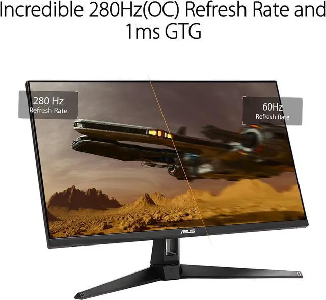 Alt view image 3 of 6 - ASUS TUF Gaming 27" 1080P HDR Monitor (VG279QM1A) - Full HD (1920 x 1080), 280Hz, 1ms, Fast IPS, Extreme Low Motion Blur Sync, Freesync Premium, G-SYNC Compatible, Speakers, Variable Overdrive