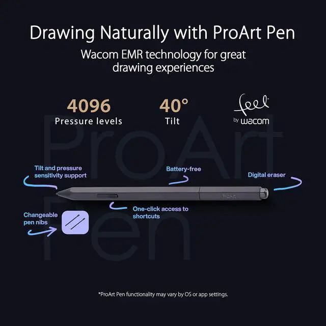 Alt view image 5 of 6 - ASUS ProArt Display 15.6" 4K Pen Display (PA169CDV) - IPS, UHD (3840 x 2160), WACOM FEEL EMR, 100% sRGB, Calman Verified, PANTONE Validated, Speakers, USB-C, 10-point Touch, ASUS Dial