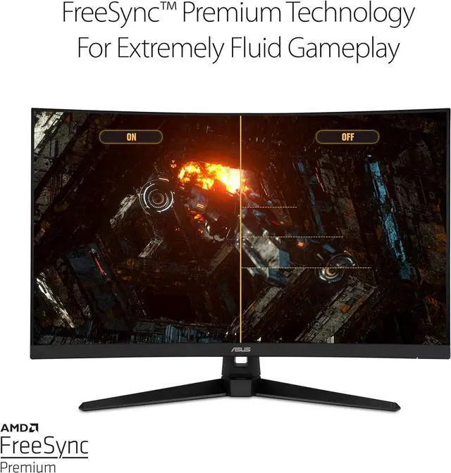 Alt view image 2 of 6 - ASUS TUF Curved Gaming Monitor 32" 165Hz QHD HDR Curved Monitor - 2560 x 1440, 1ms, Extreme Low Motion Blur, Speaker, FreeSync Premium, VESA Mountable, DisplayPort, HDMI VG32VQ1B