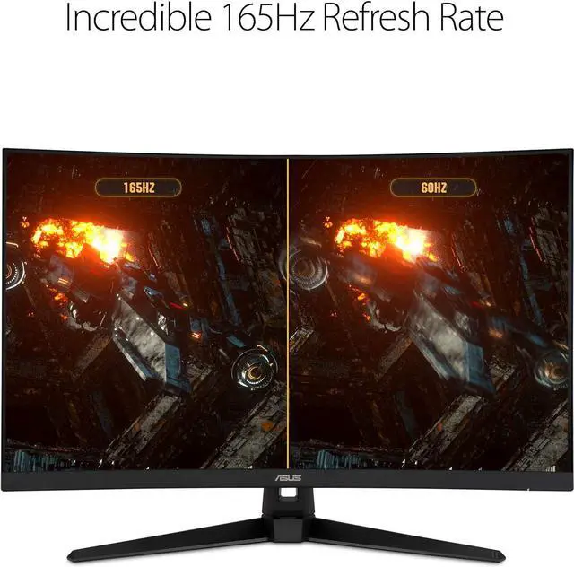 Alt view image 5 of 6 - ASUS TUF Curved Gaming Monitor 32" 165Hz QHD HDR Curved Monitor - 2560 x 1440, 1ms, Extreme Low Motion Blur, Speaker, FreeSync Premium, VESA Mountable, DisplayPort, HDMI VG32VQ1B