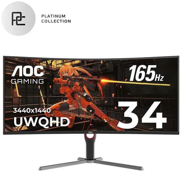 Main image of AOC CU34G10X 34" 2K WQHD (3440 x 1440) 165Hz Curved Screen Gaming Monitor