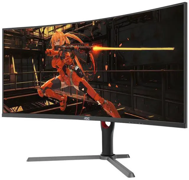 Alt view image 2 of 4 - AOC CU34G10X 34" 2K WQHD (3440 x 1440) 165Hz 1ms Curved Screen Gaming Monitor